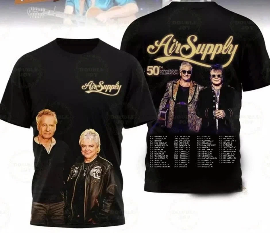 Air Supply 50Th Anniversary Celebration Tour Aop 3D T-Shirt