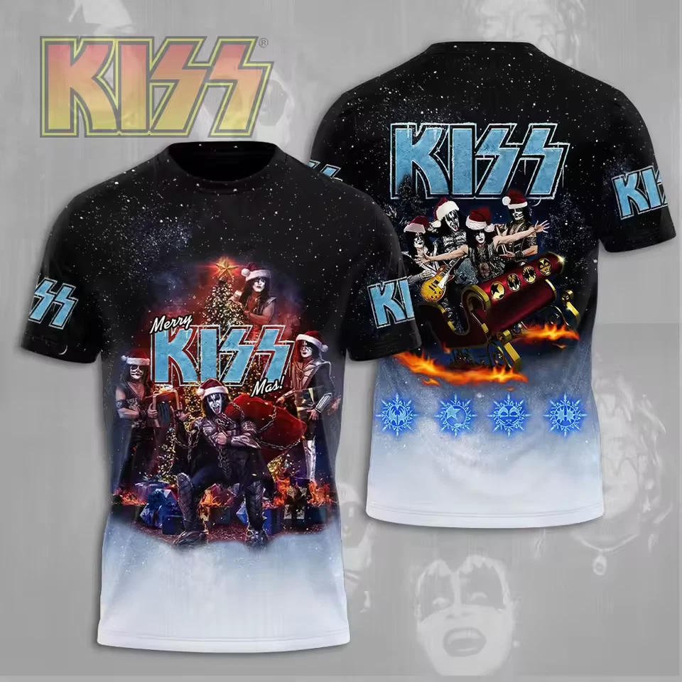 Kiss Mas Band Christmas 3D T-Shirt