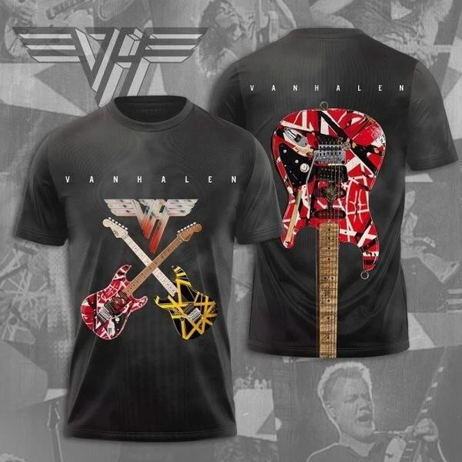 Van Halen Band 3D T-Shirt Funny Tee Rock Fans All