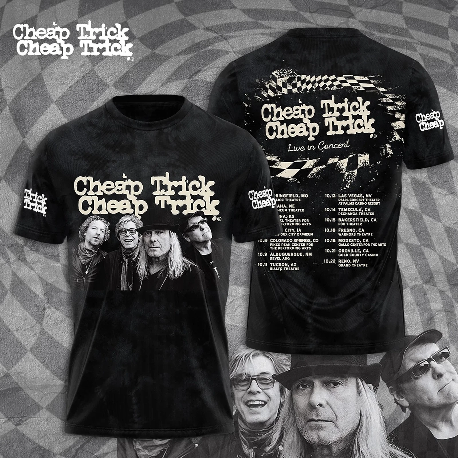 Cheap Trick 3D Apparel Unisex 3D T-Shirt Us Size