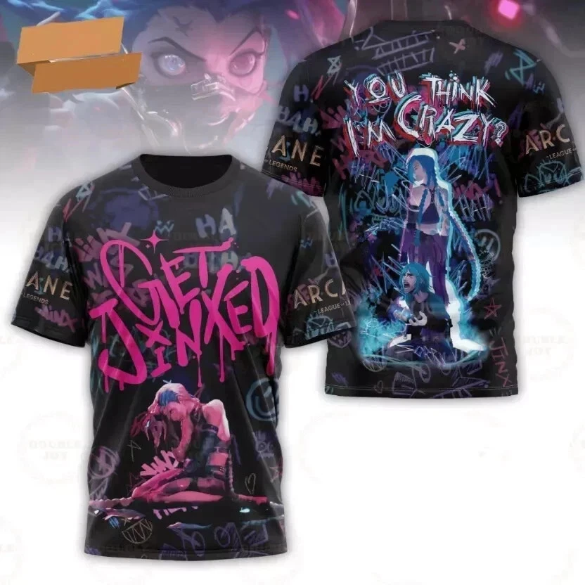 Arcane Get Jinxed Jinx Was Here!, You Think IM Crazy 3D T-Shirt