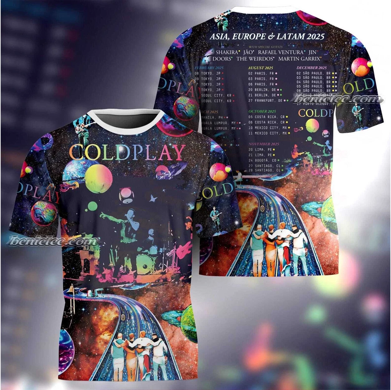 Coldplay Music Of The Spheres Tour 2025 3D T-Shirt