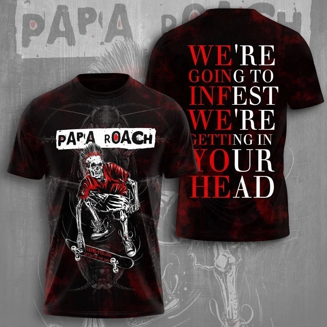 Papa Roach Rise Of The Roach 2025 Tour 3D Shirt
