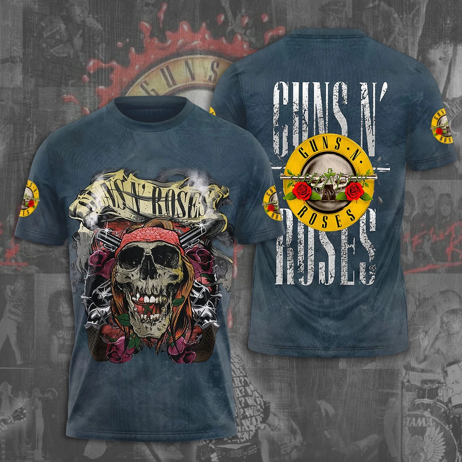 Hot Guns N Roses Rock Band Tour 2025 3D T-Shirt