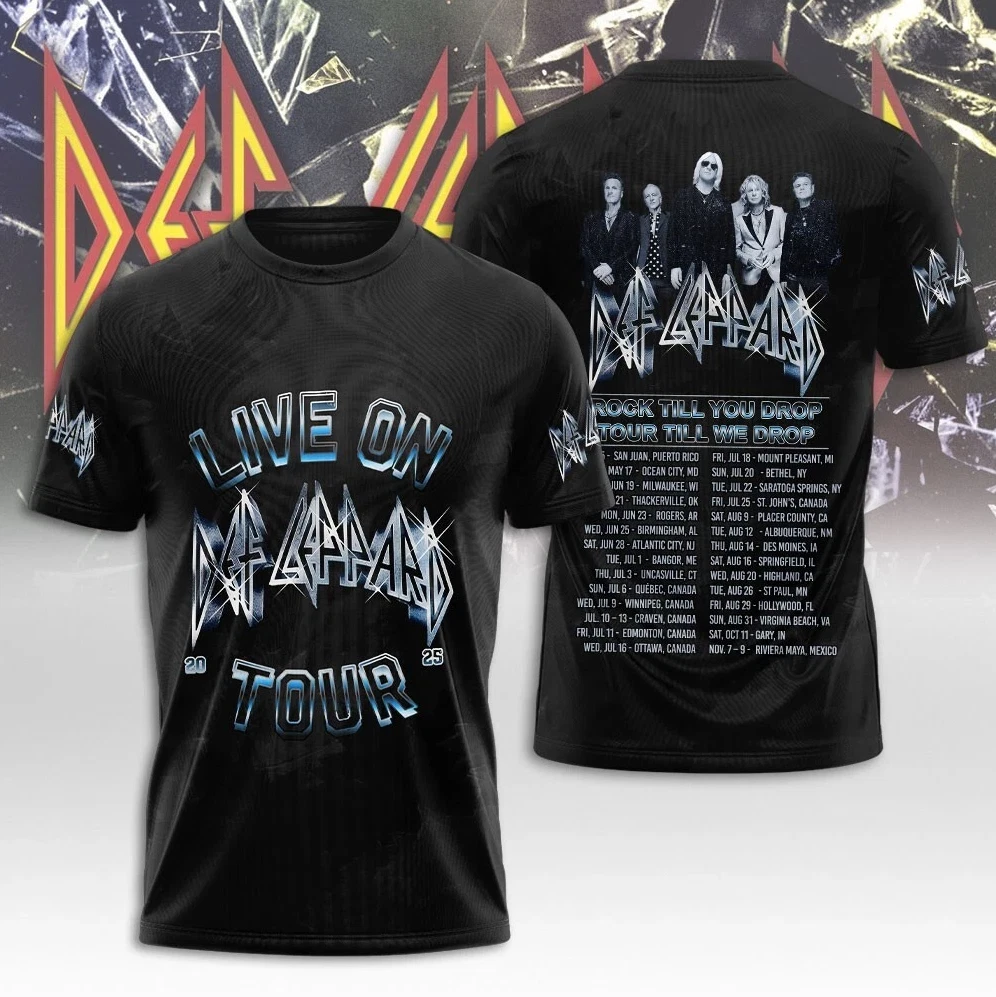 Def Leppard Summer Tour 2025 3D T-Shirt Gift For Fans