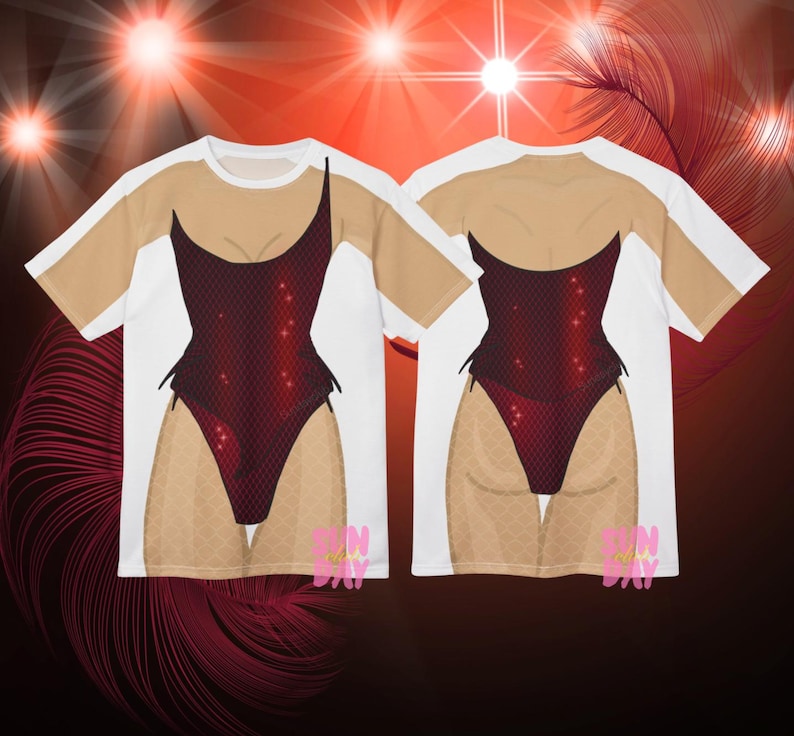 Red Showgirl Bodysuit Shirt