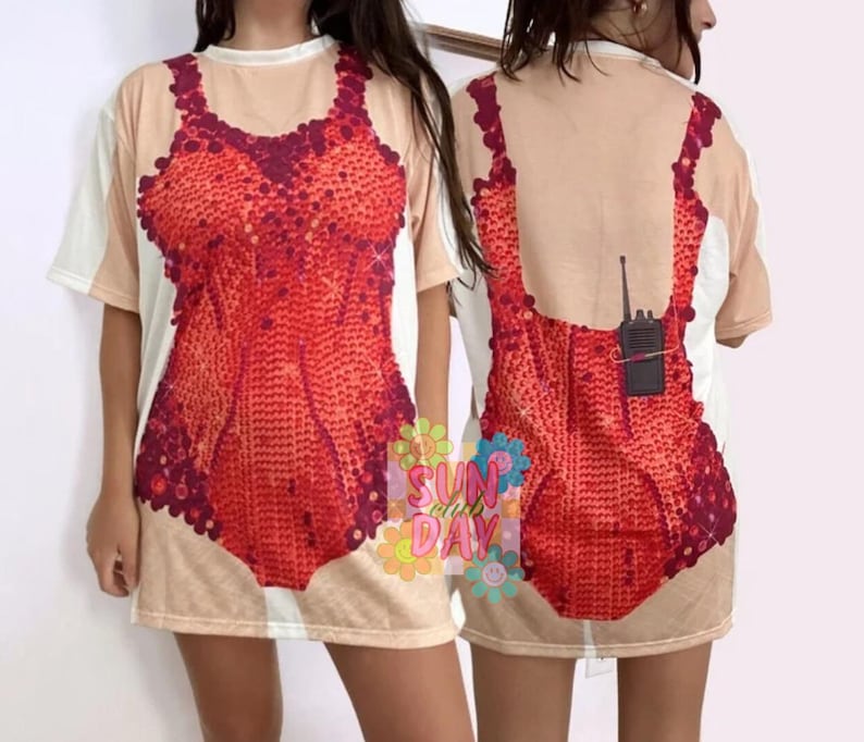 Orange Eras Bodysuit Tshirt With Body