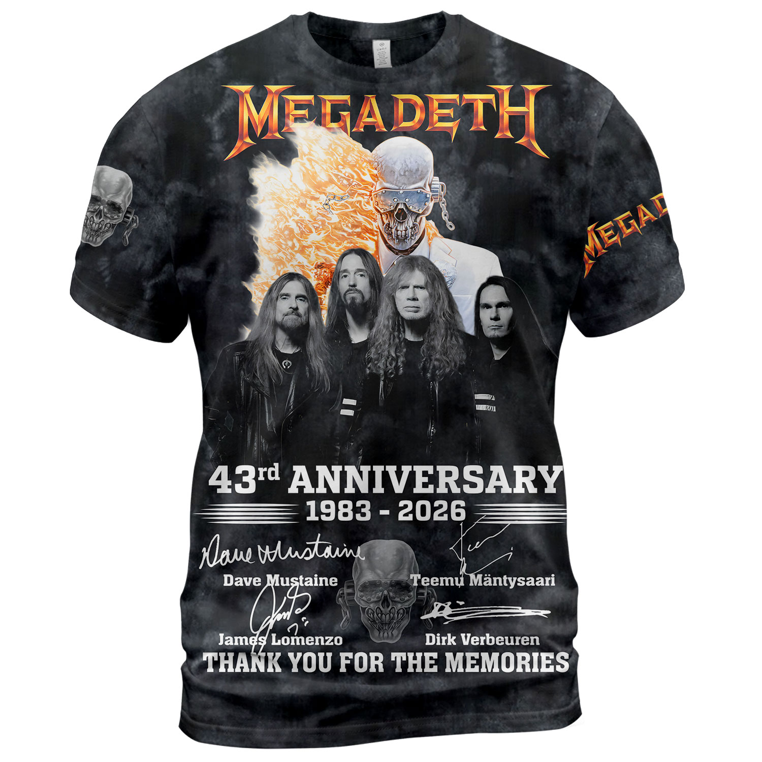 Megadeth 43Rd Anniversary 1983-2026 Shirt