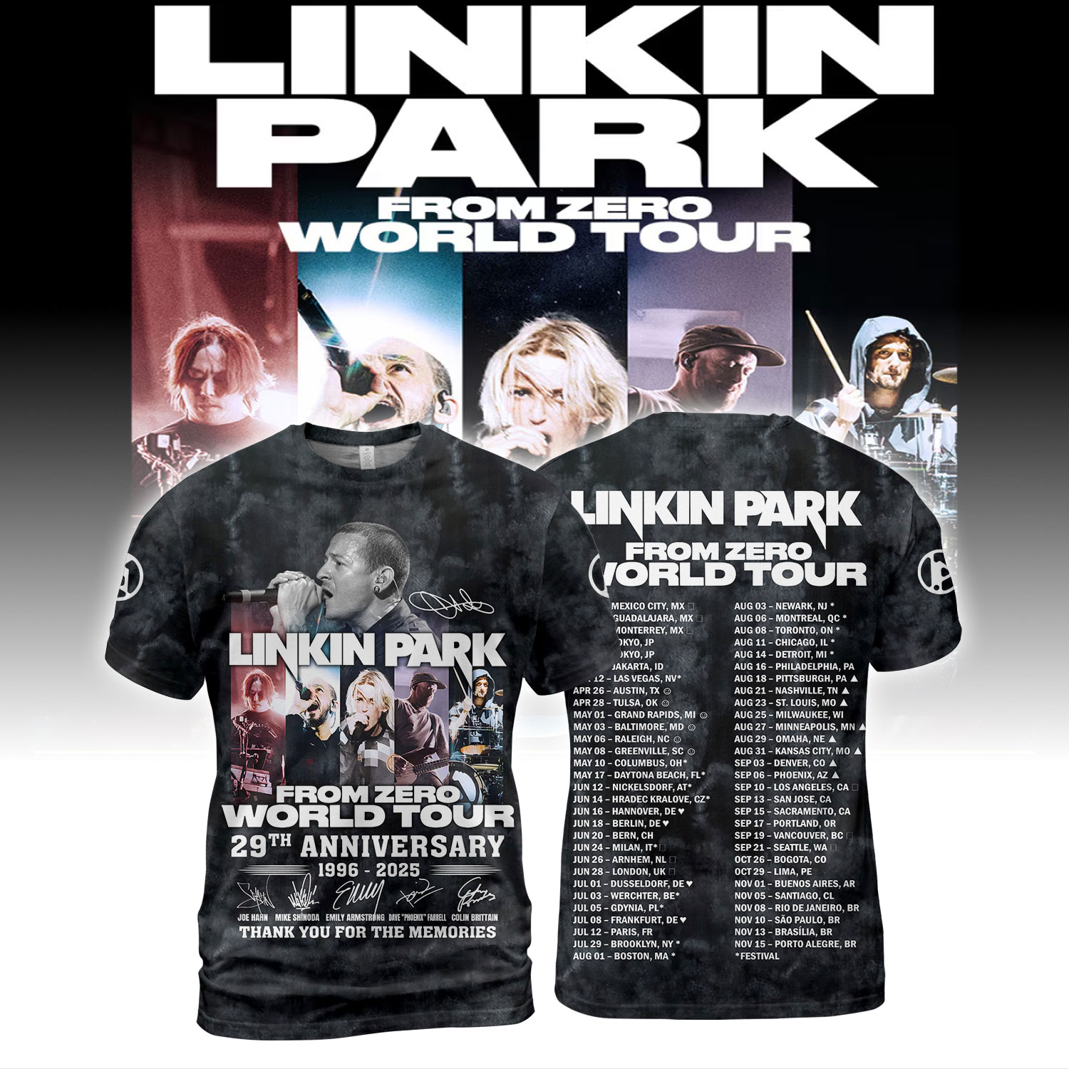 Linkin Park Fromzero World Tour 2025 Shirt Black