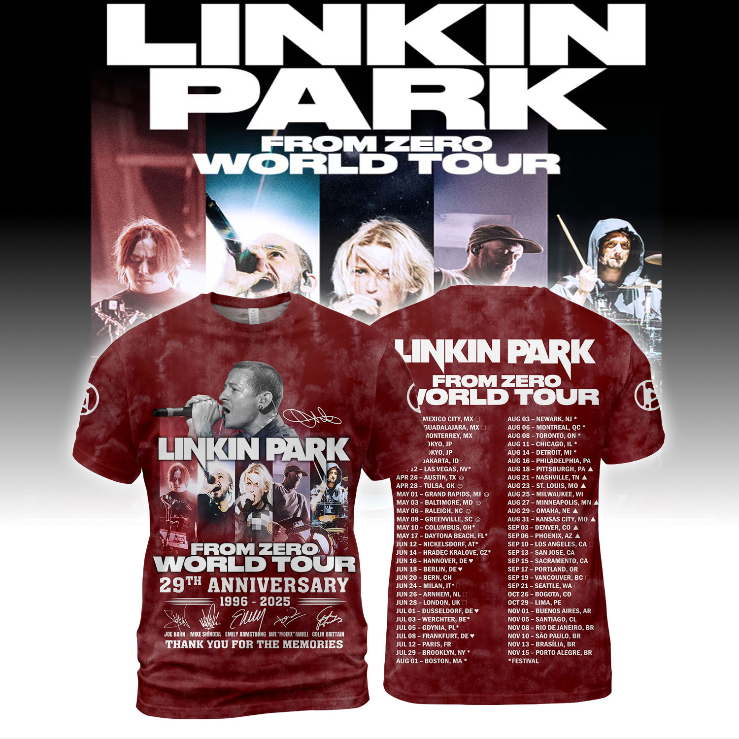 Linkin Park Fromzero World Tour 2025 Shirt
