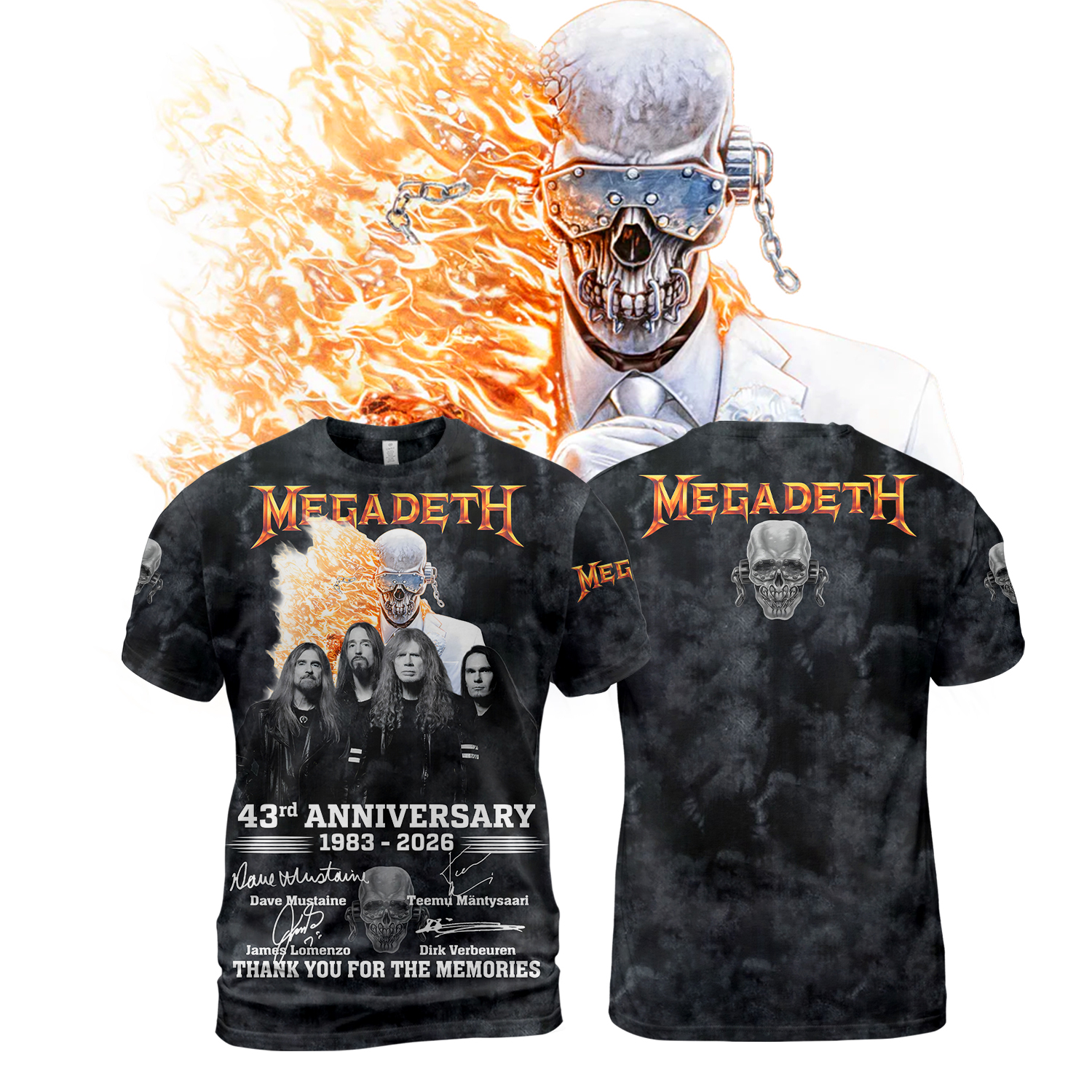 Megadeth 43Rd Anniversary Shirt
