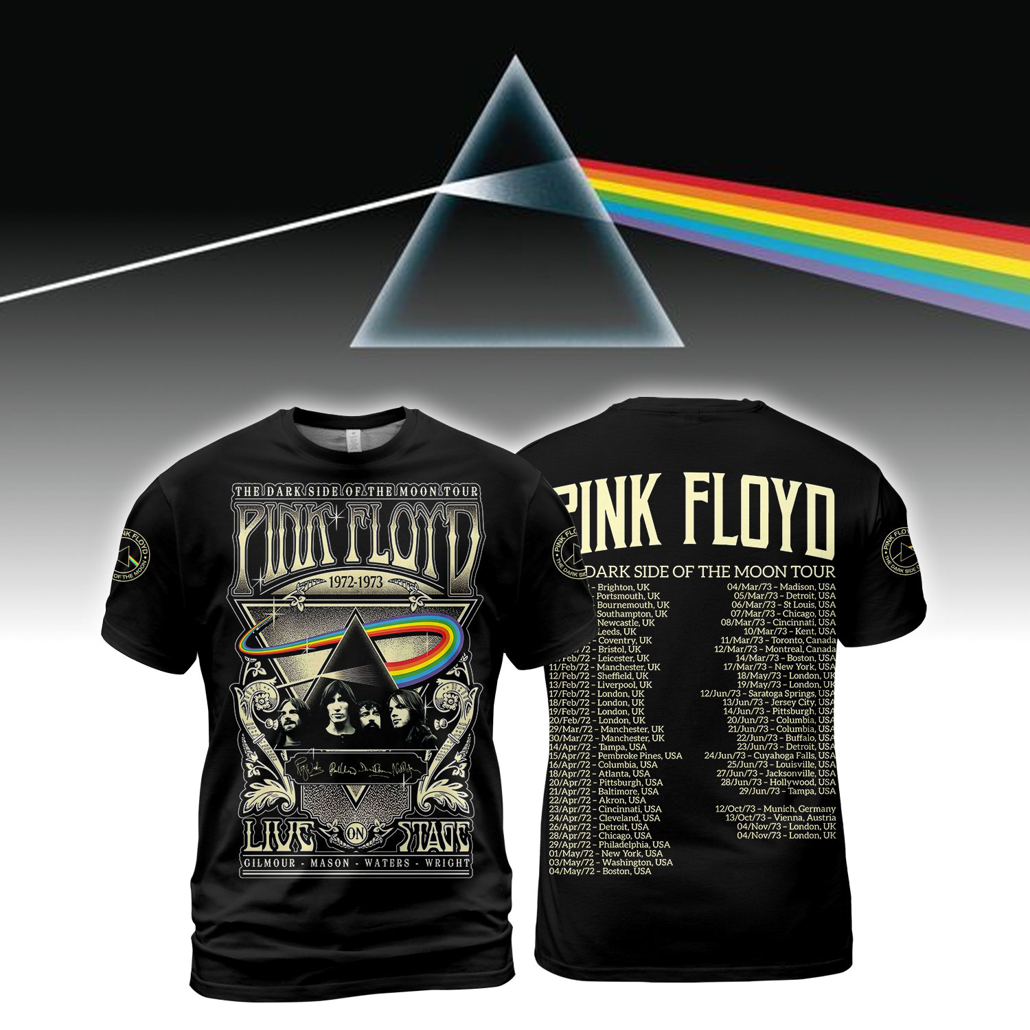 Pink Floyd Dark Side Of The Moon Tour Shirt