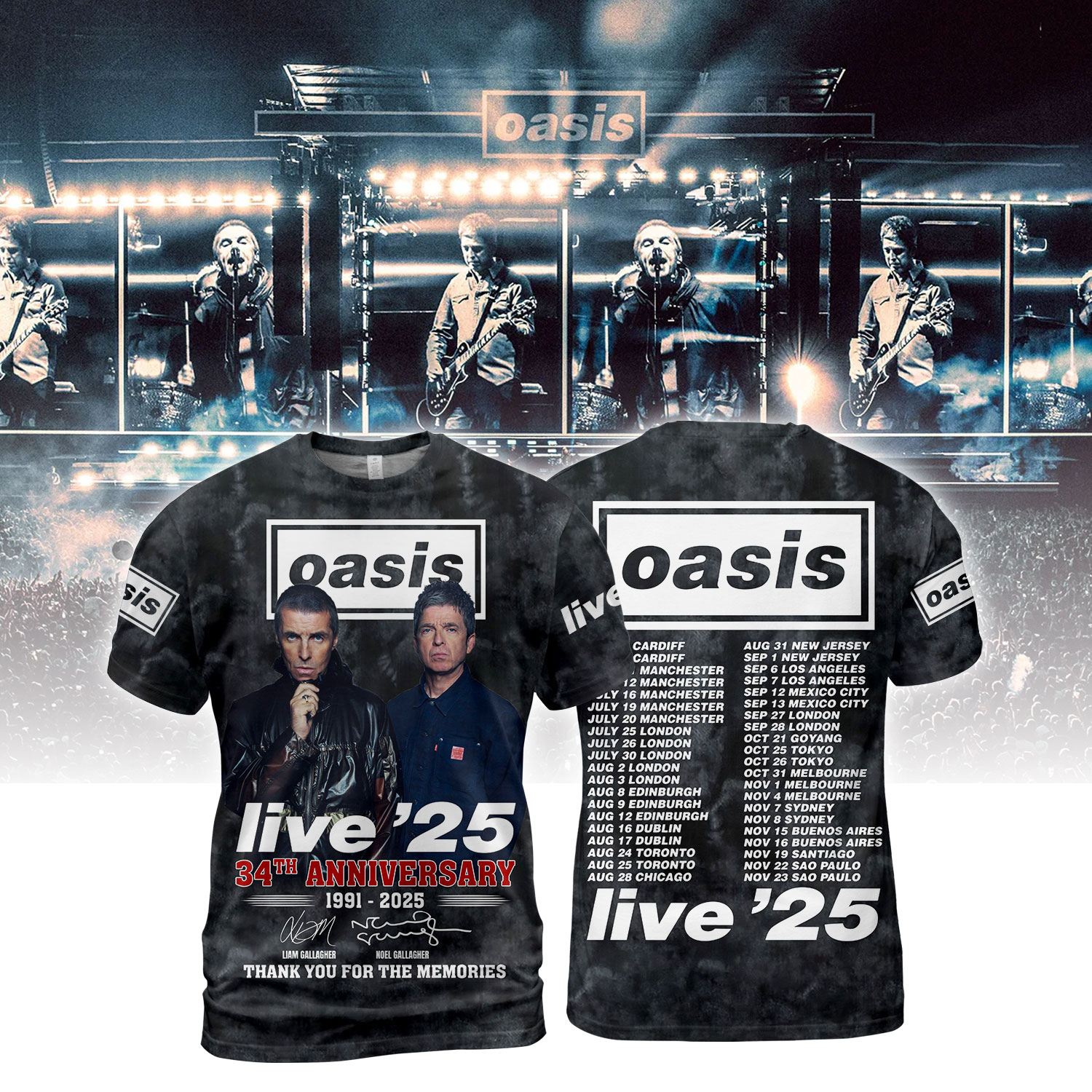 Oasis Live 25 Tour Shirt