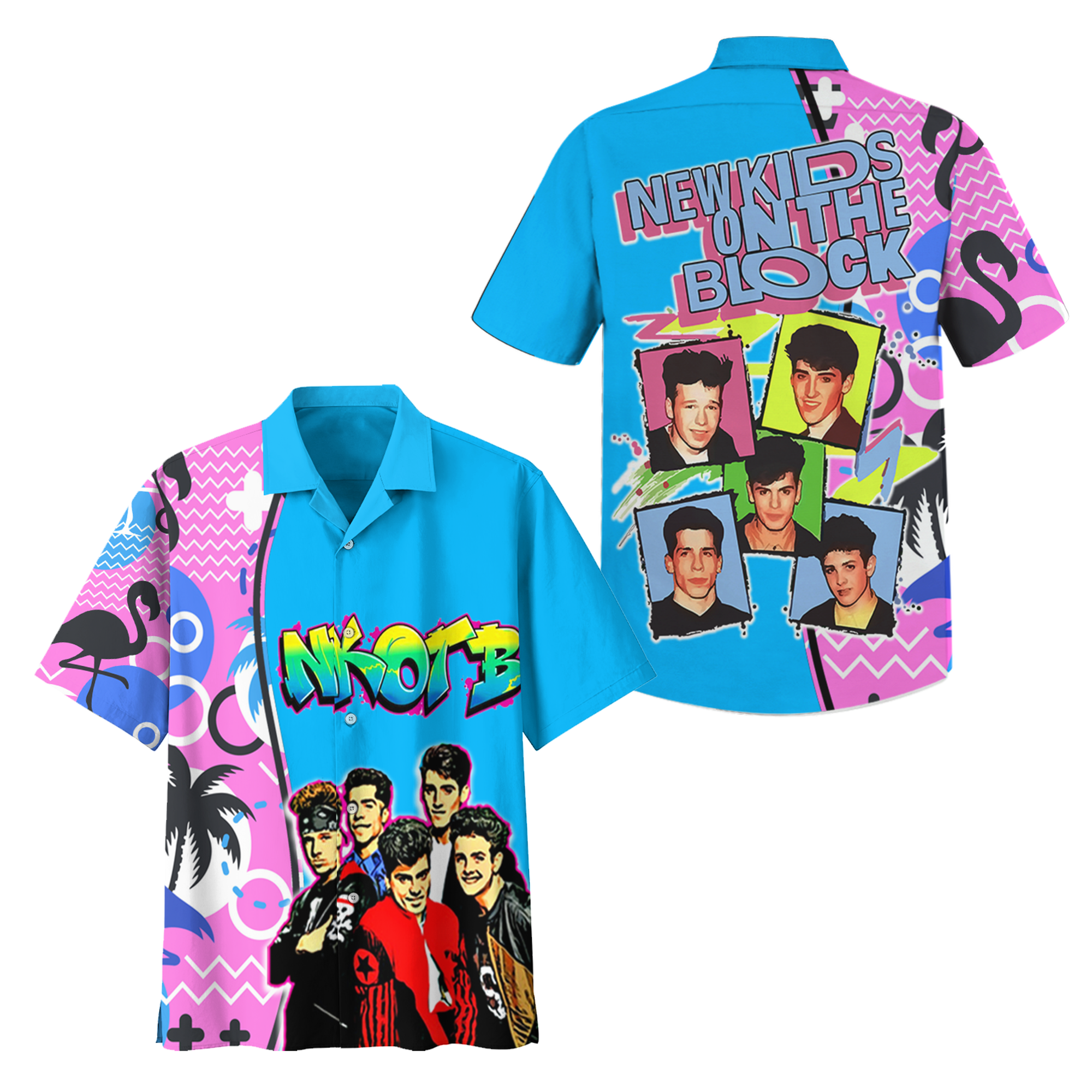 New Kids On The Block Music Button Down Shirt