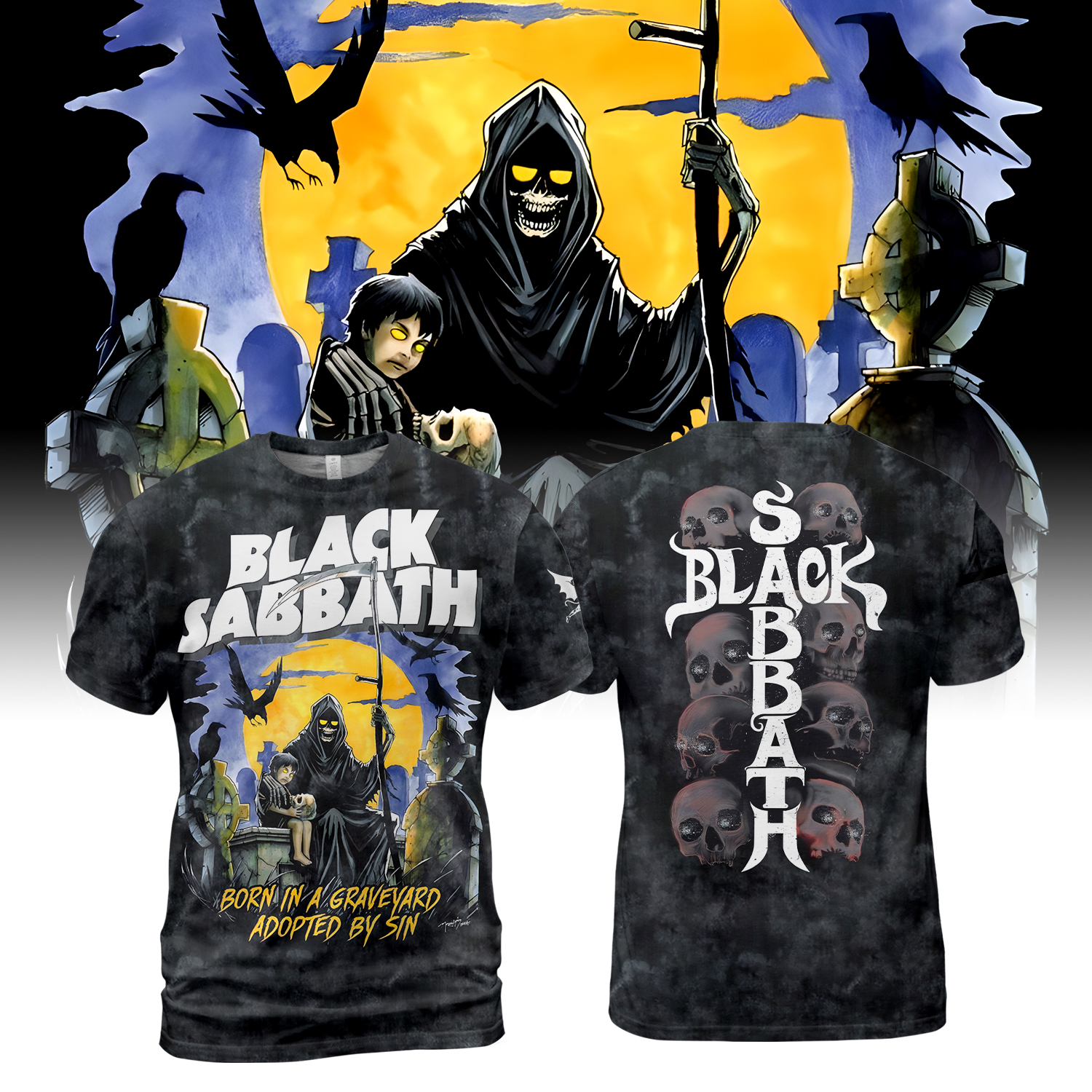Black Sabbath Born In A Graveyard Adopted Shirt
