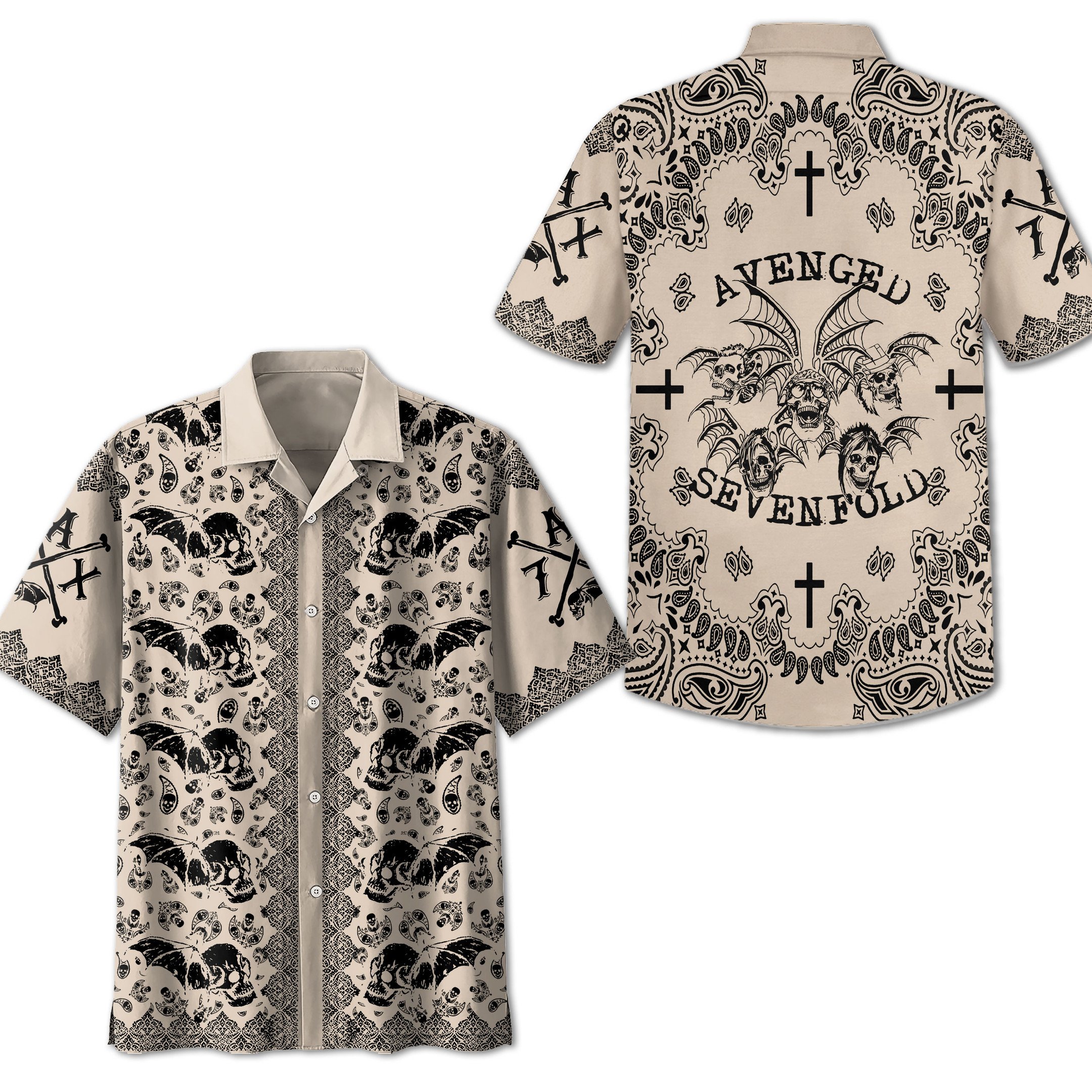 Avenged Sevenfold Music Button Down Shirt