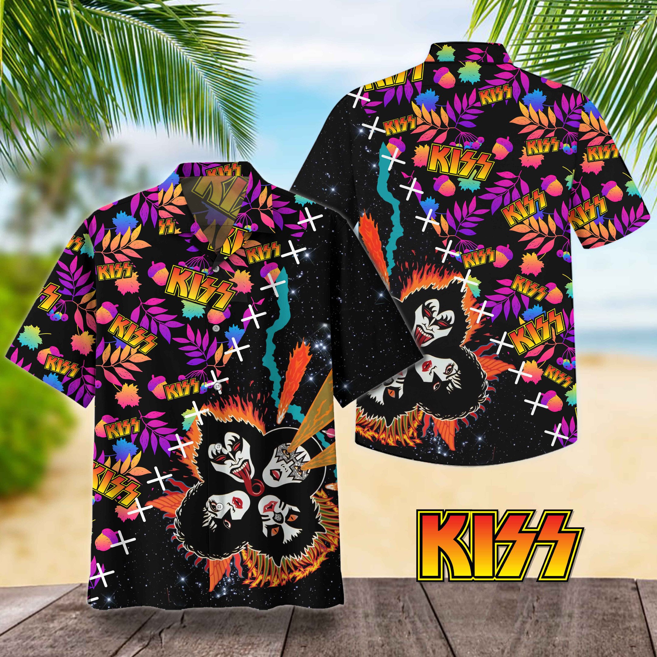 Kiss Music Button Down Shirt