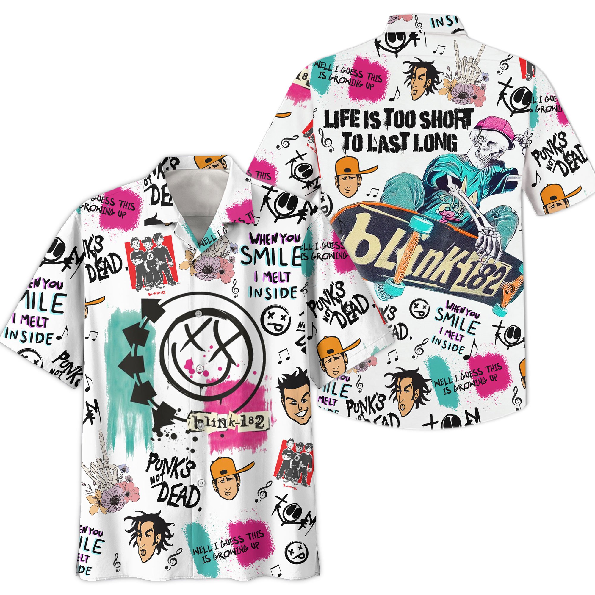 Blink-182 Music Button Down Shirt
