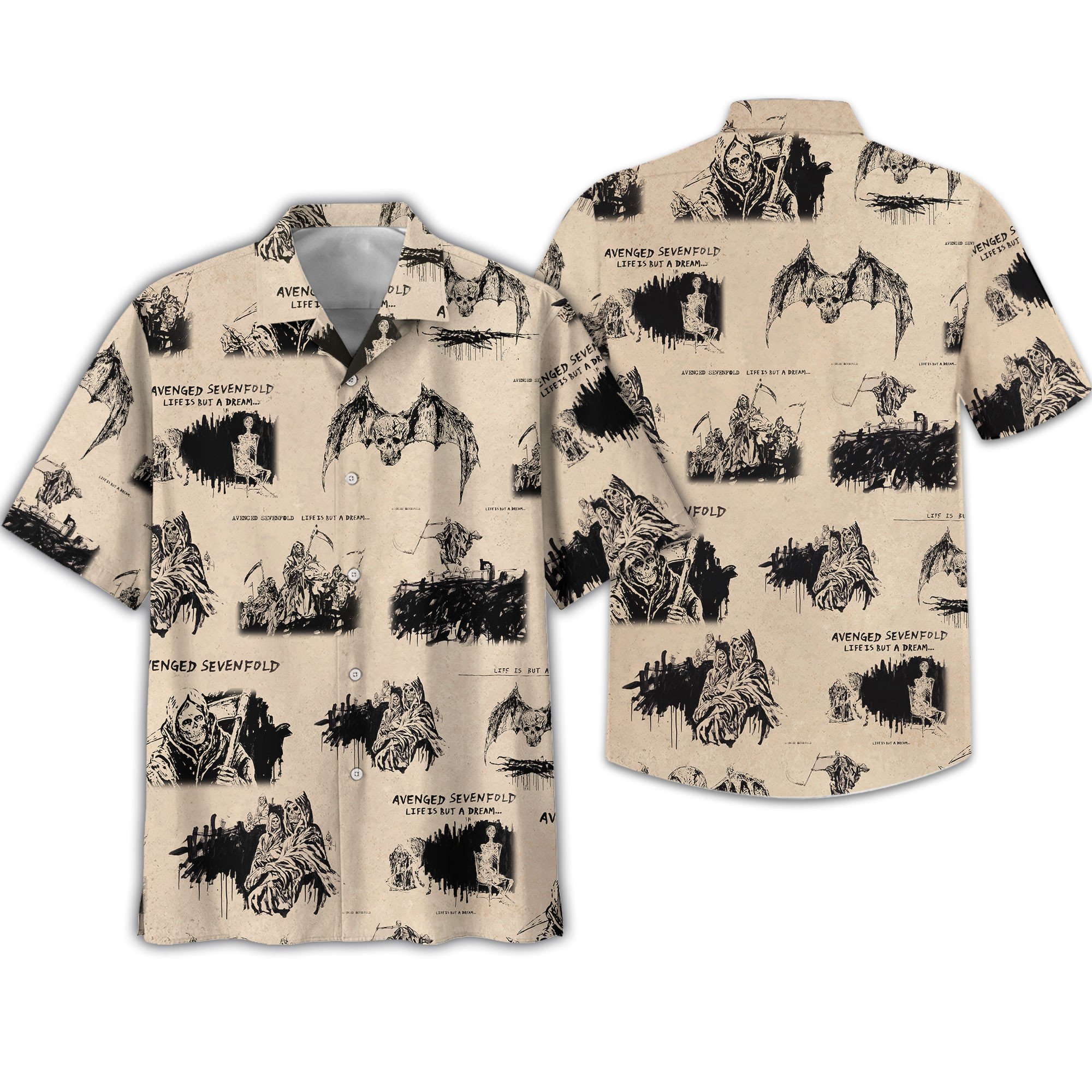 Avenged Sevenfold Music Button Down Shirt