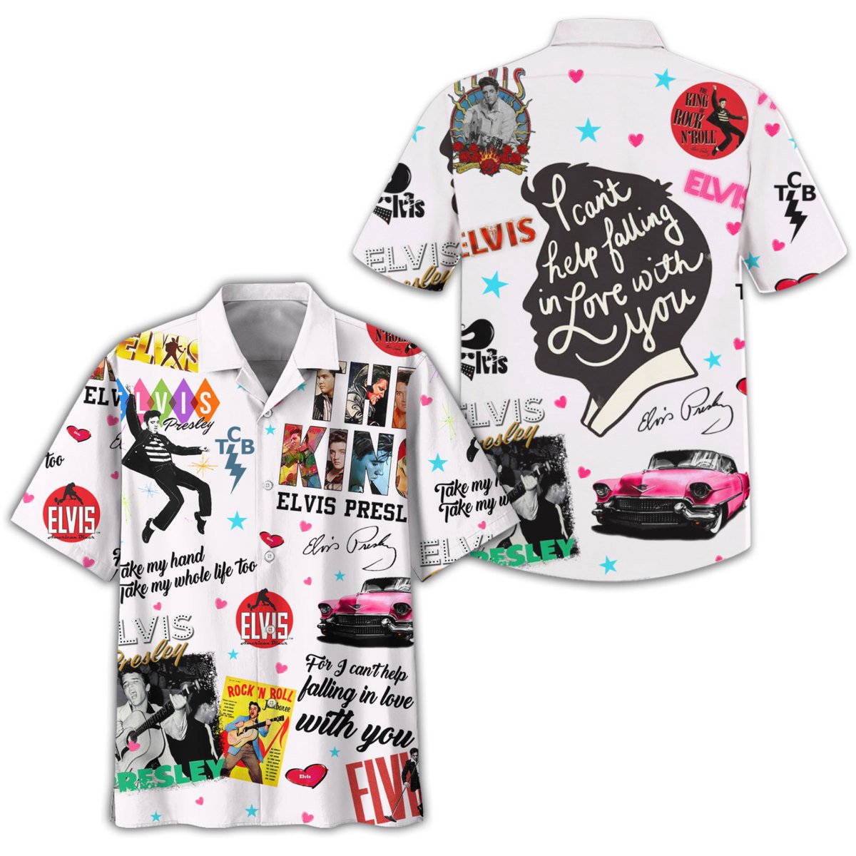 Elvis Presley Music Button Down Shirt