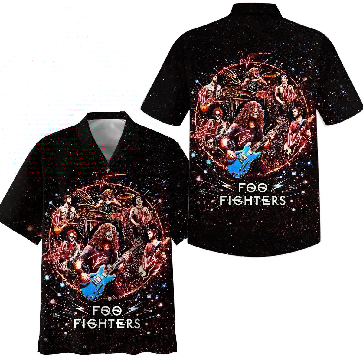 Foo Fightersmusic Button Down Shirt