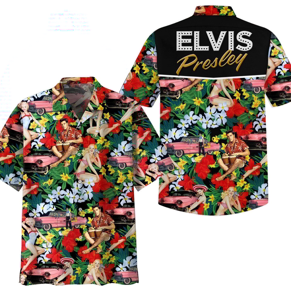 Elvis Presley Music Button Down Shirt