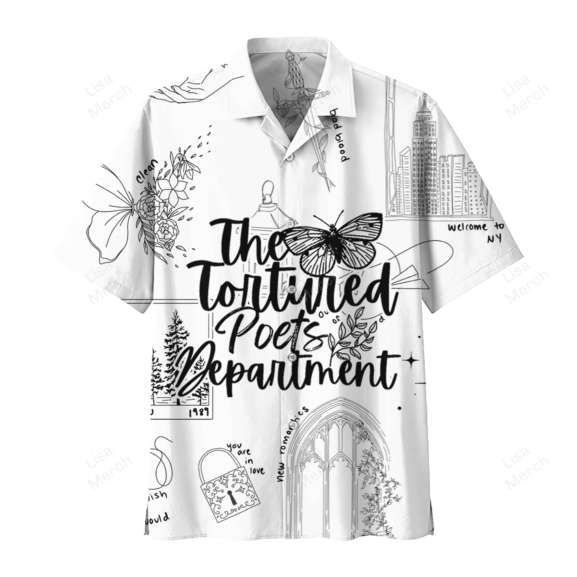 Taylor Swift Music Button Down Shirt