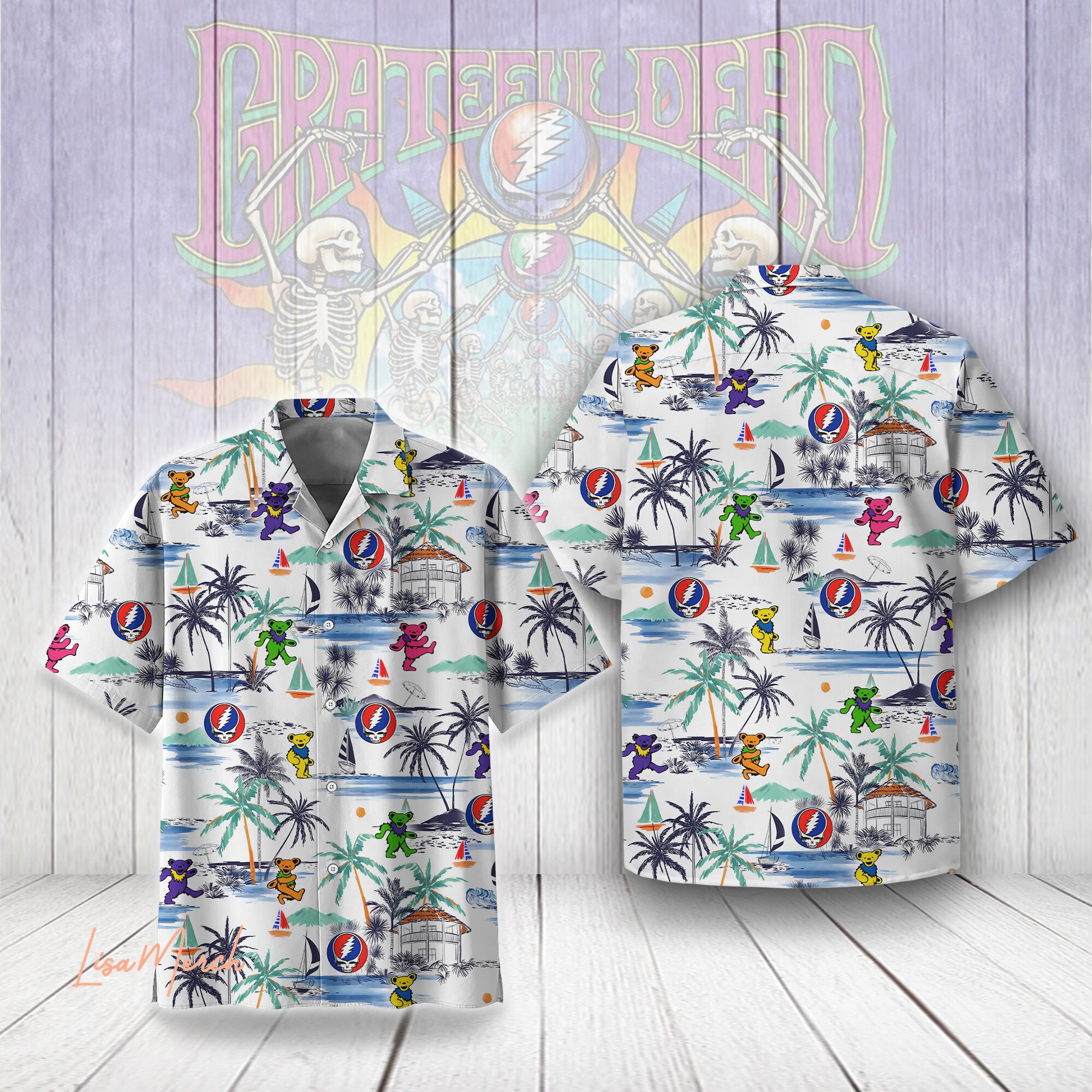 Grateful Dead Music Button Down Shirt