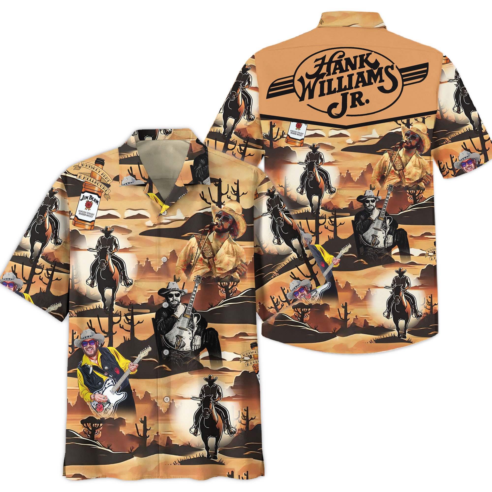 Hank Williams Jr. Music Button Down Shirt