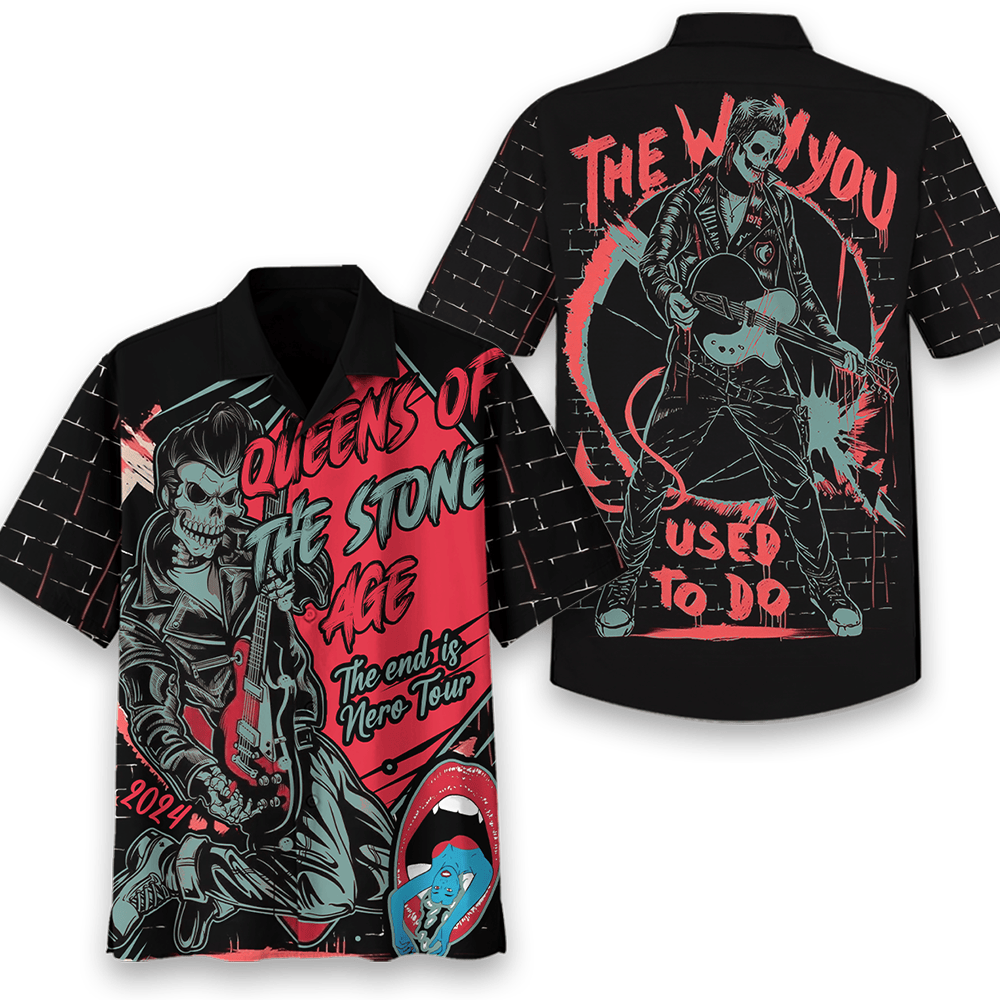 Queens Of The Stone Age Music Button Down Shirt