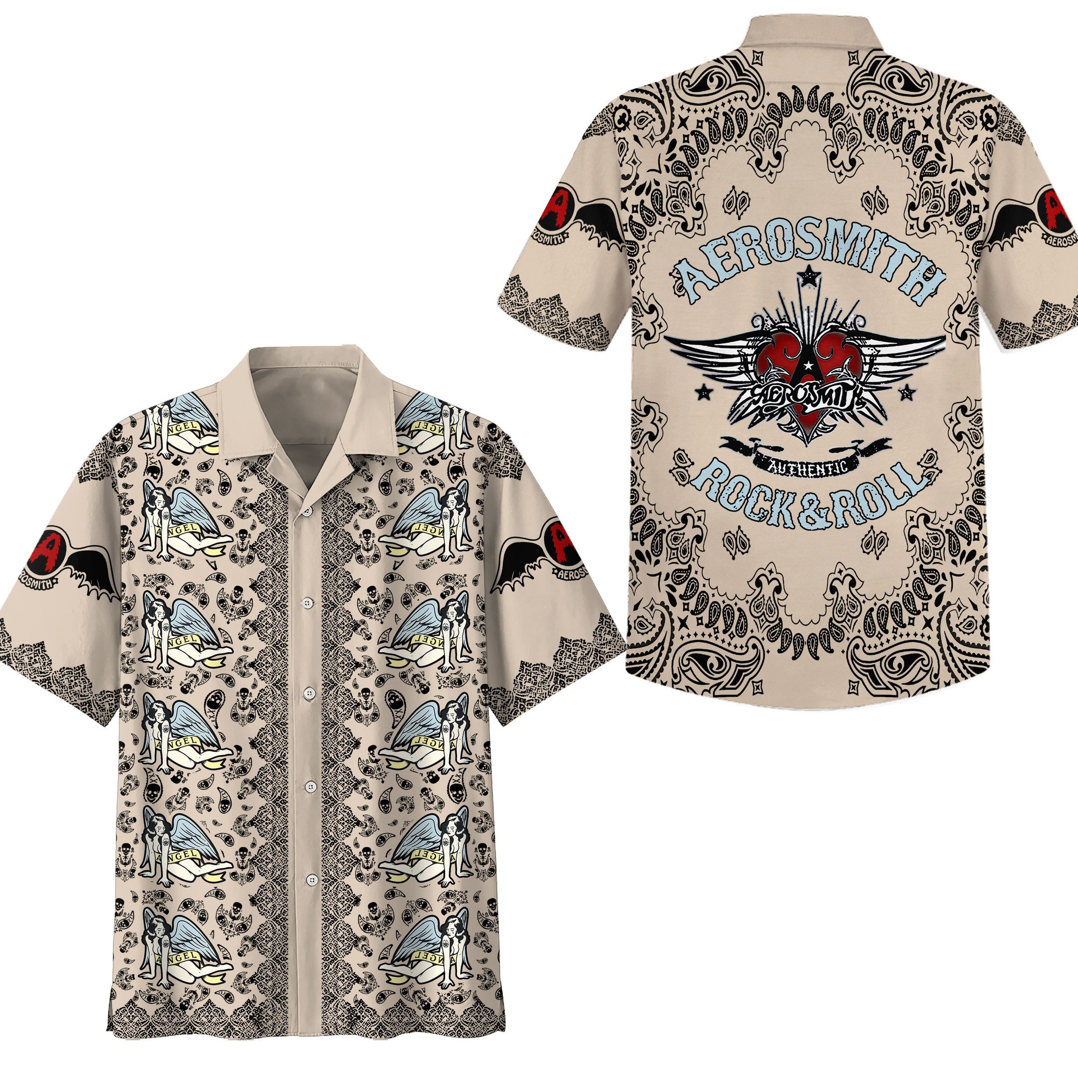 Aerosmith Music Button Down Shirt