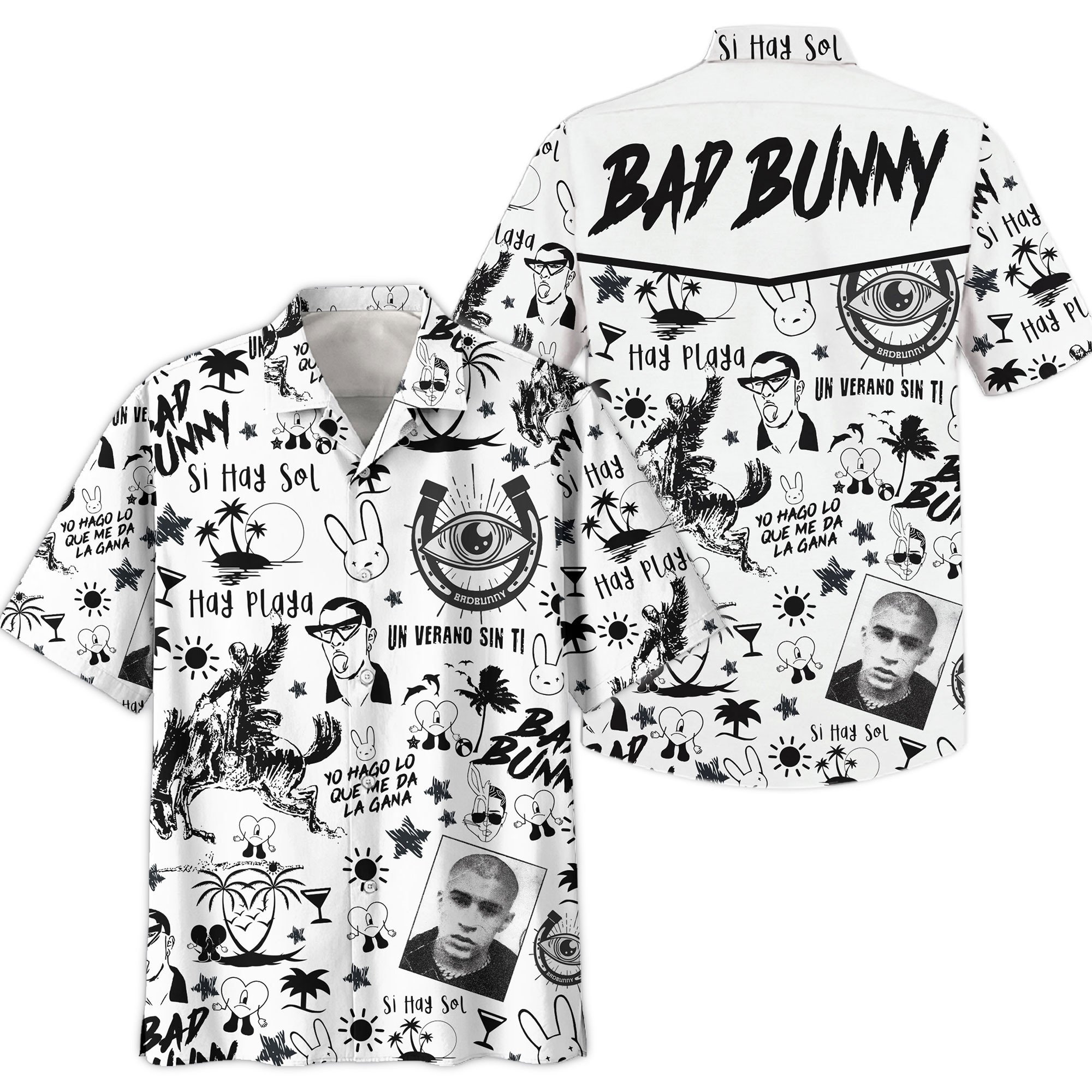 Bad Bunny Music Button Down Shirt