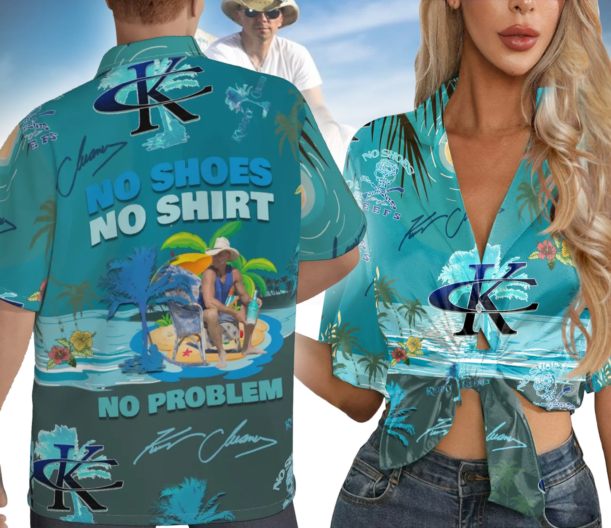 Kenny Chesney Music Button Down Shirt