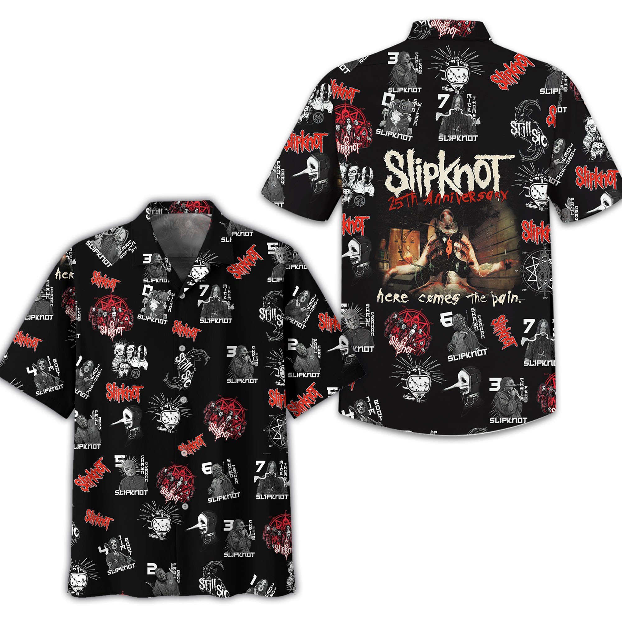 Slipknot Music Button Down Shirt