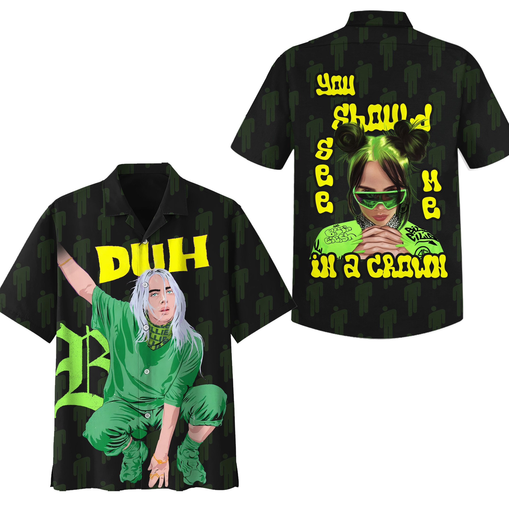 Billie Eilish Music Button Down Shirt