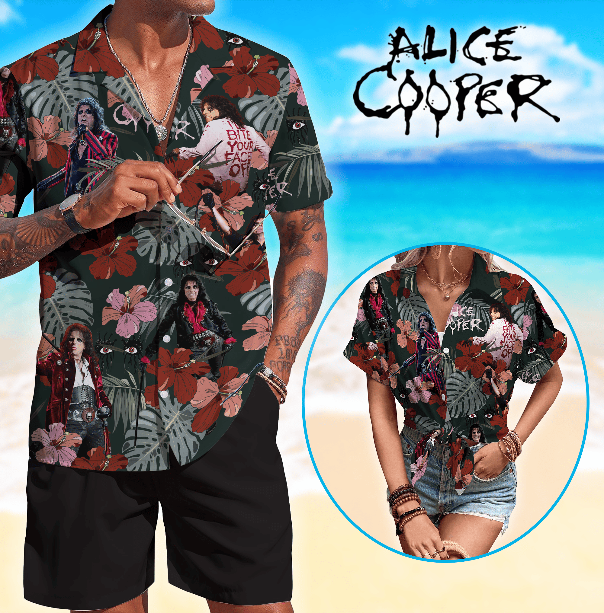 Alice Cooper Music Button Down Shirt
