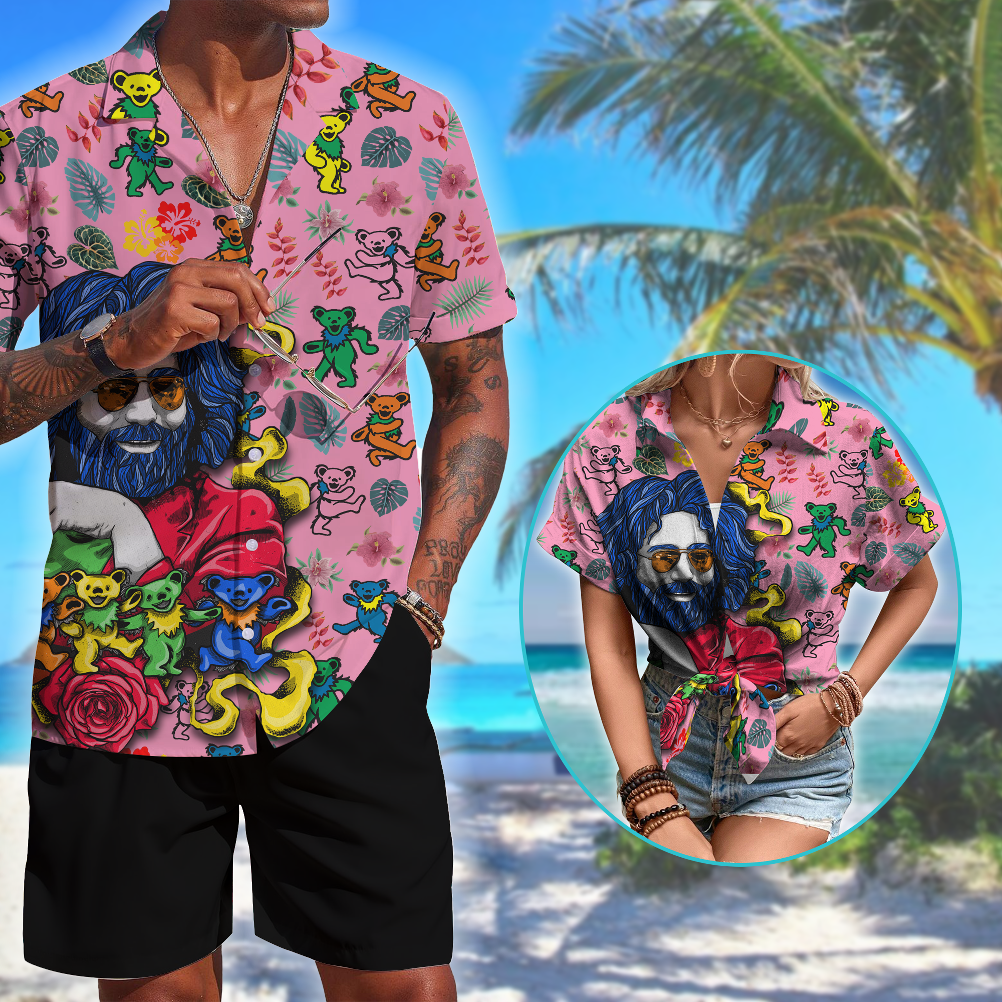 Grateful Dead Music Button Down Shirt