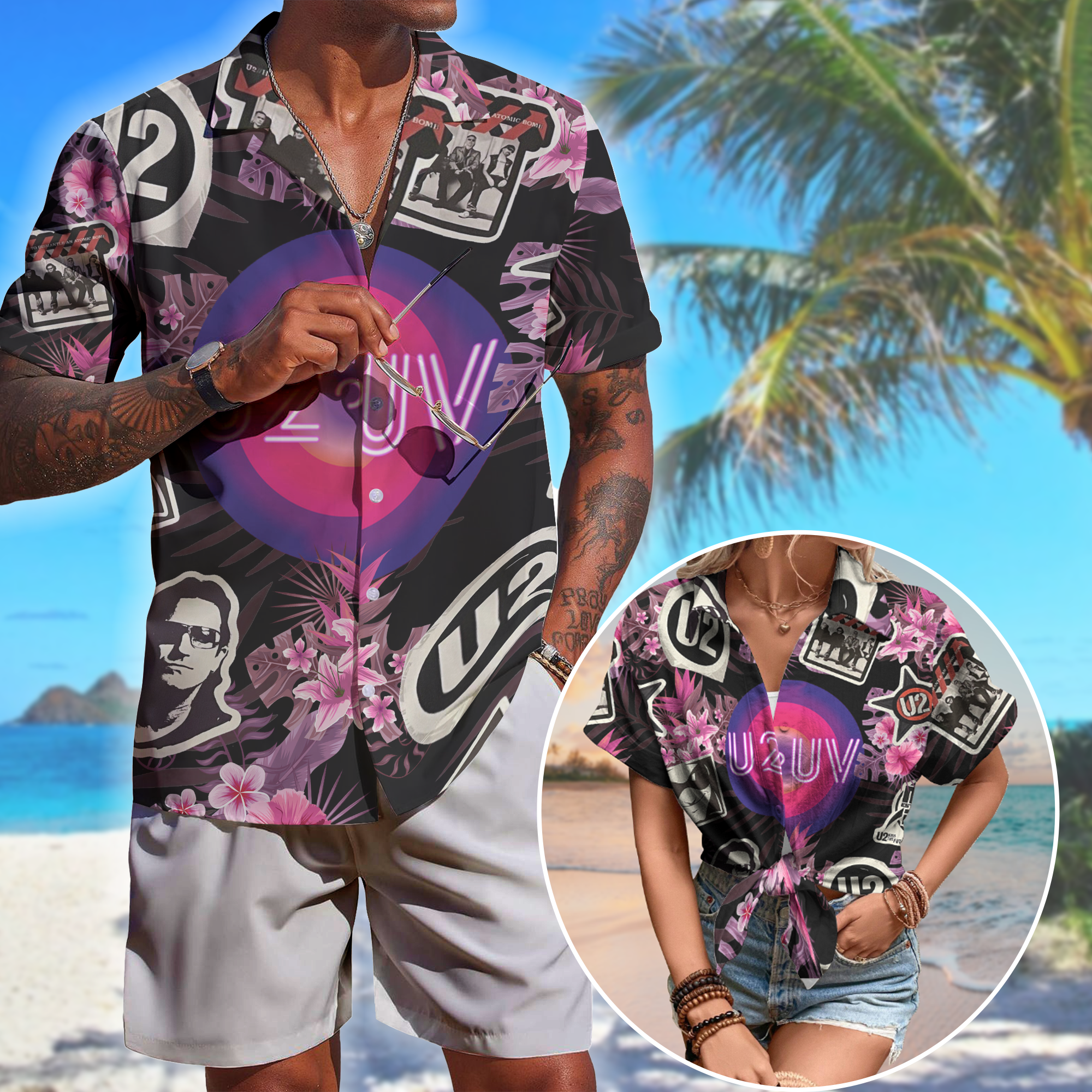 U2 Music Button Down Shirt