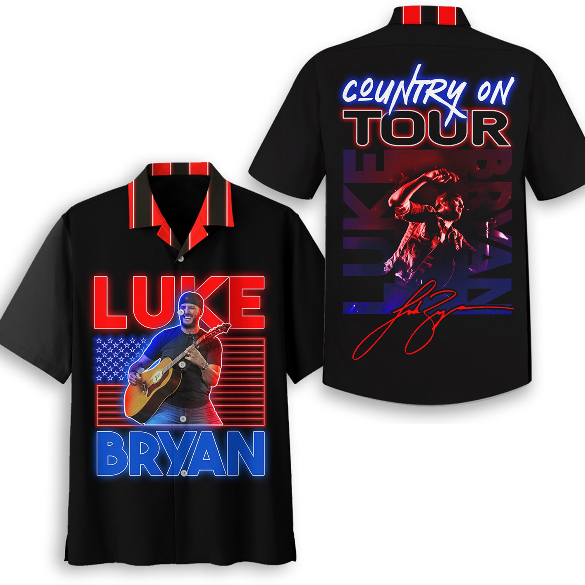 Luke Bryan Music Button Down Shirt