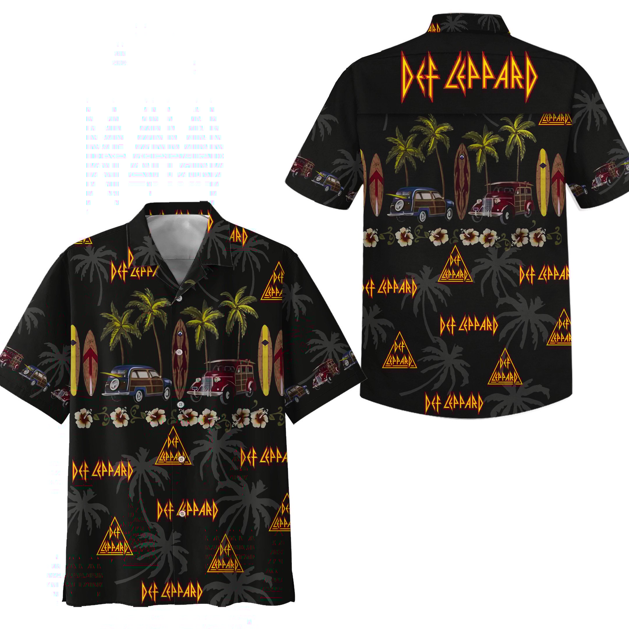 Hysteria Def Leppard Tribute Music Button Down Shirt