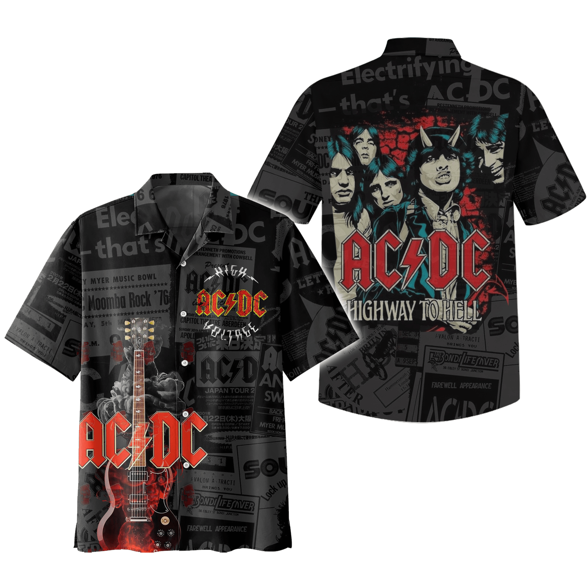 Ac/Dc Music Button Down Shirt
