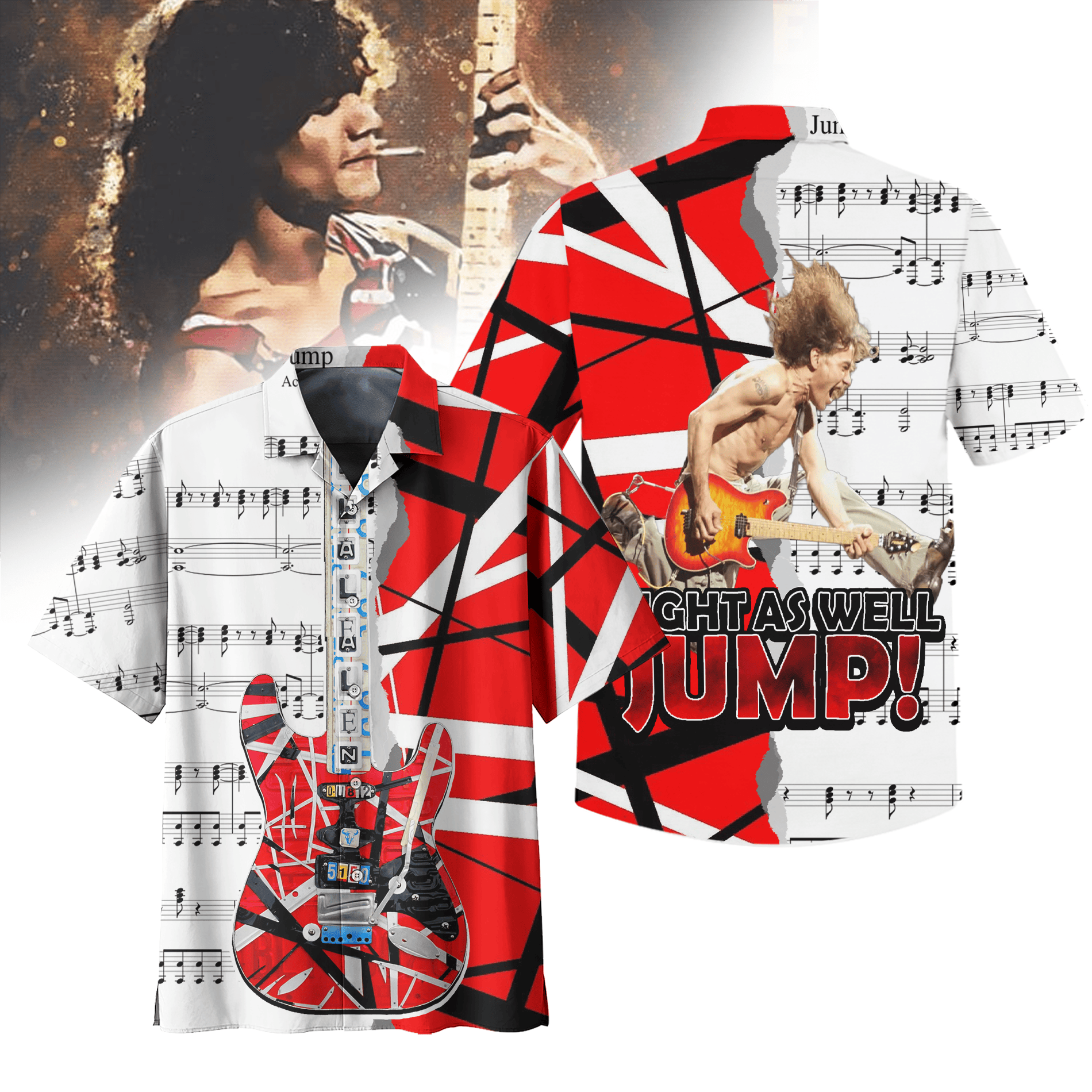 Van Halen Music Button Down Shirt