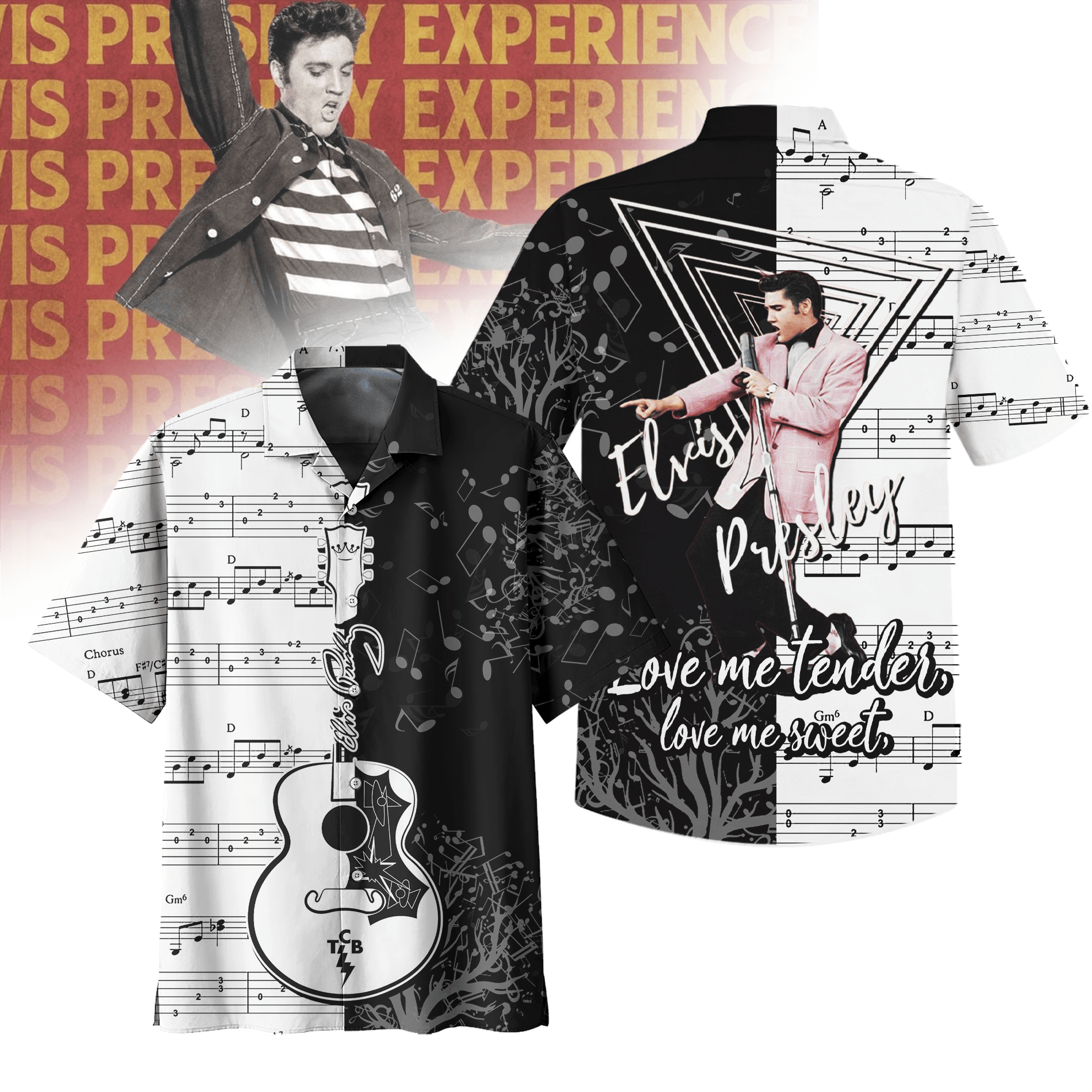Elvis Presley Music Button Down Shirt