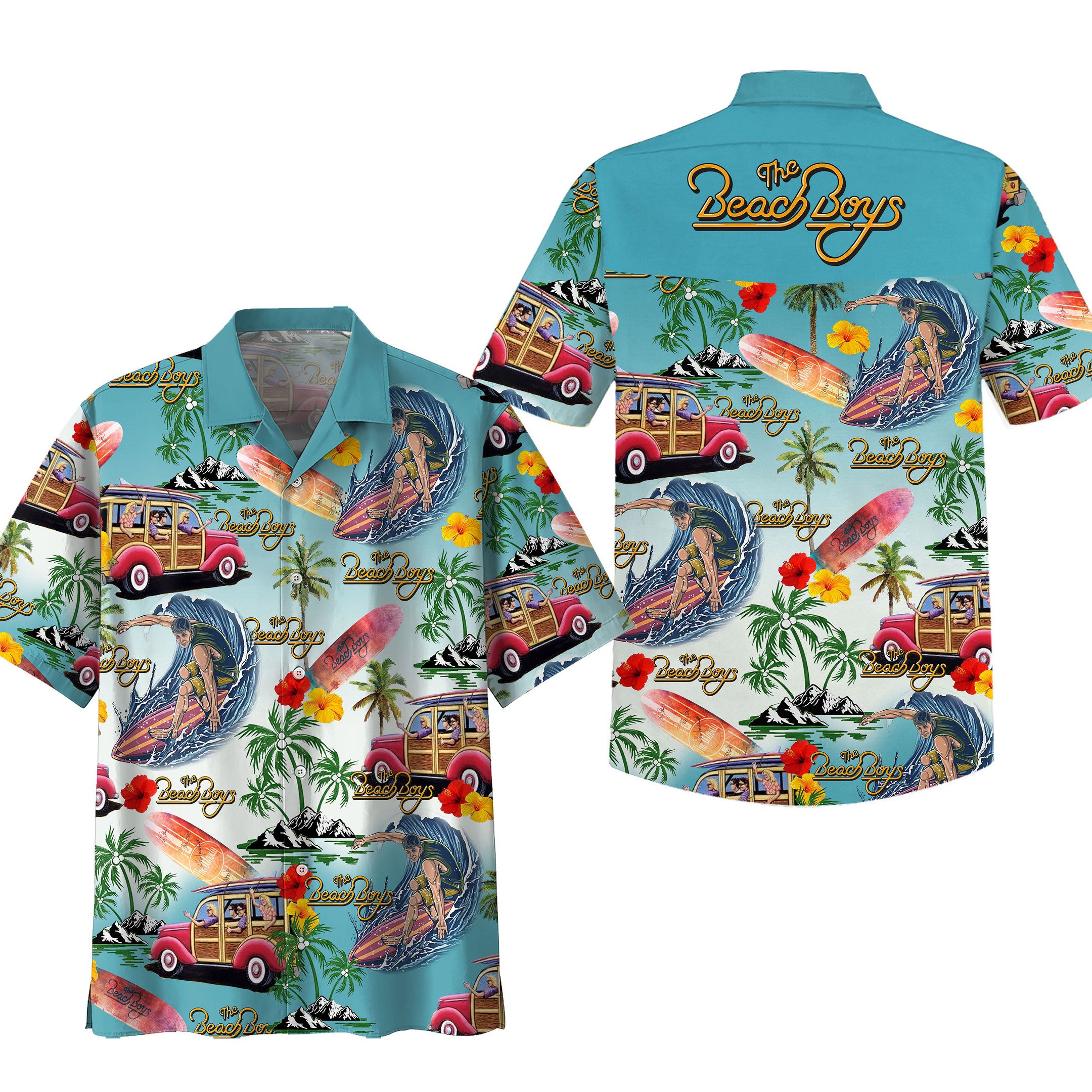 The Beach Boys Music Button Down Shirt