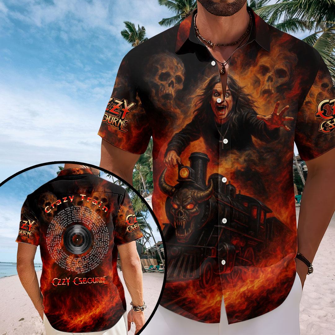 Ozzy Osbourne Short Sleeve Button Down Shirt