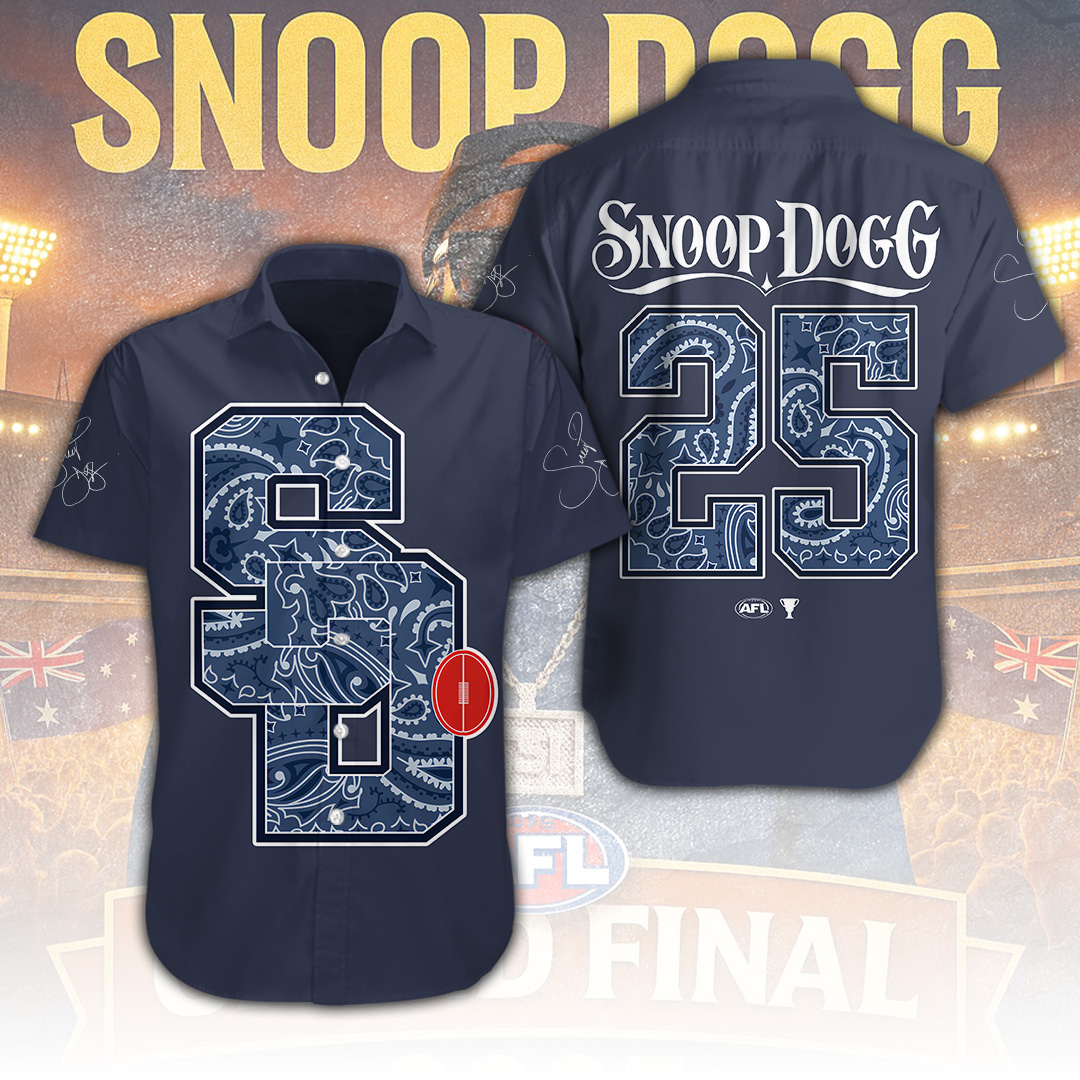 Afl Grand Final X Snoop Dogg 2025 Short Sleeve Button Down Shirt