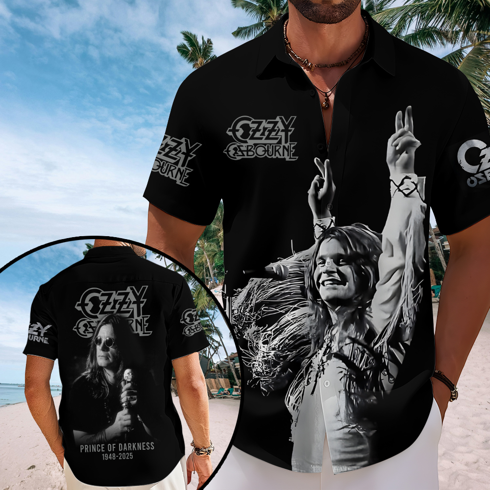 Ozzy Osbourne Short Sleeve Button Down Shirt