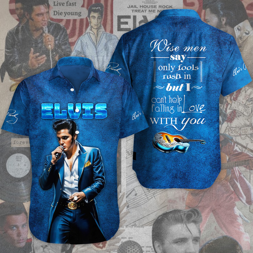 Elvis Presley Short Sleeve Button Down Shirt
