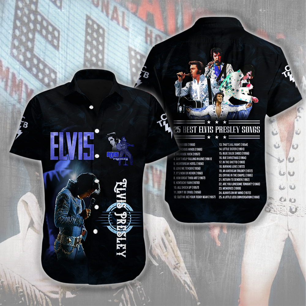Elvis Presley Short Sleeve Button Down Shirt