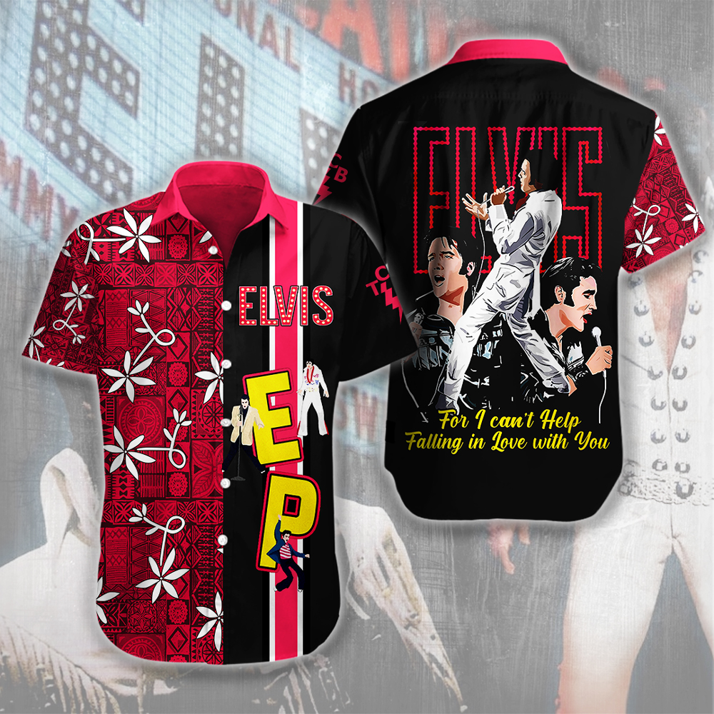 Elvis Presley Short Sleeve Button Down Shirt
